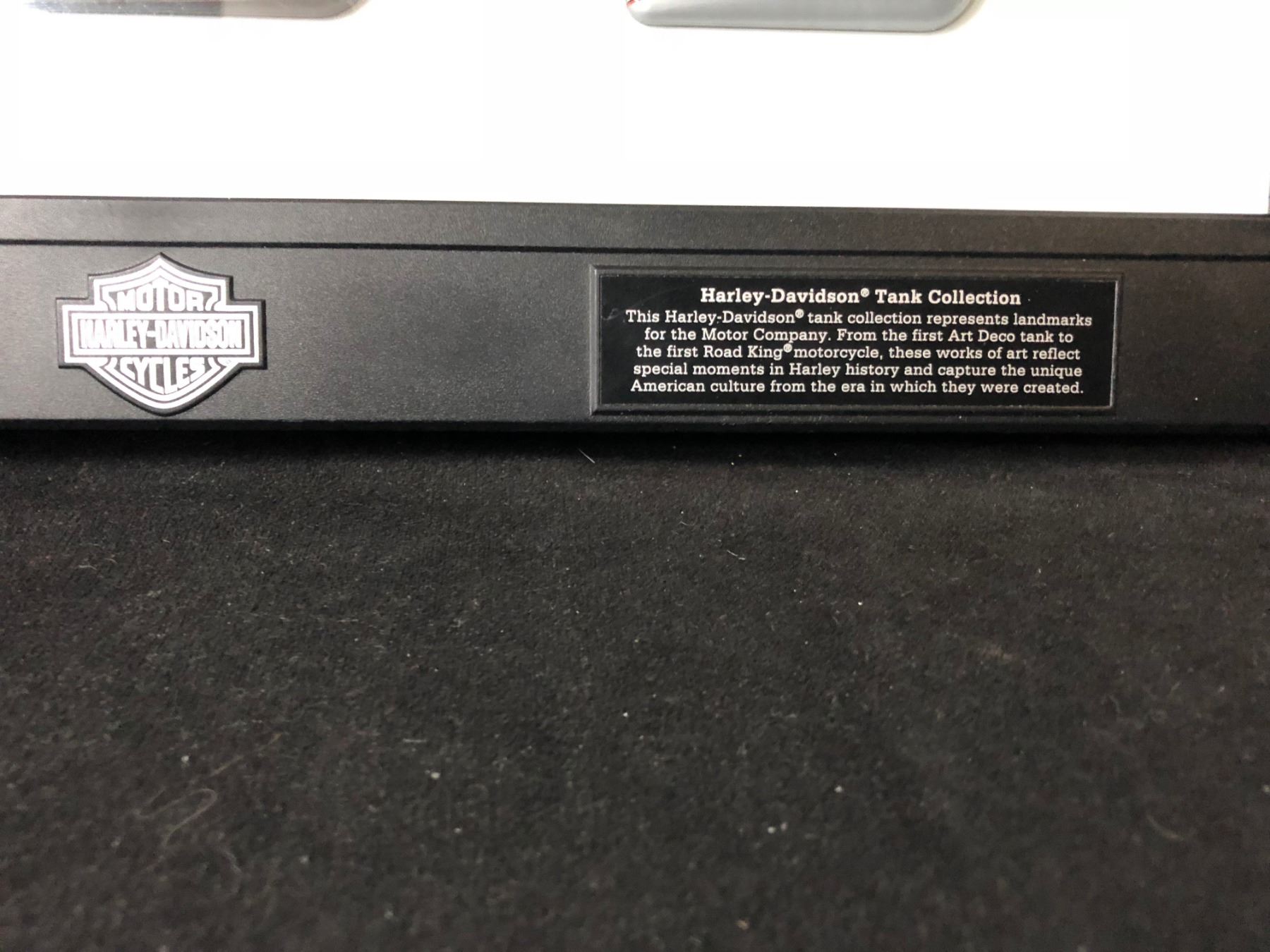 Harley Davidson Mini Gas Tank Set In Display Case Framed Trev Deeley 2014