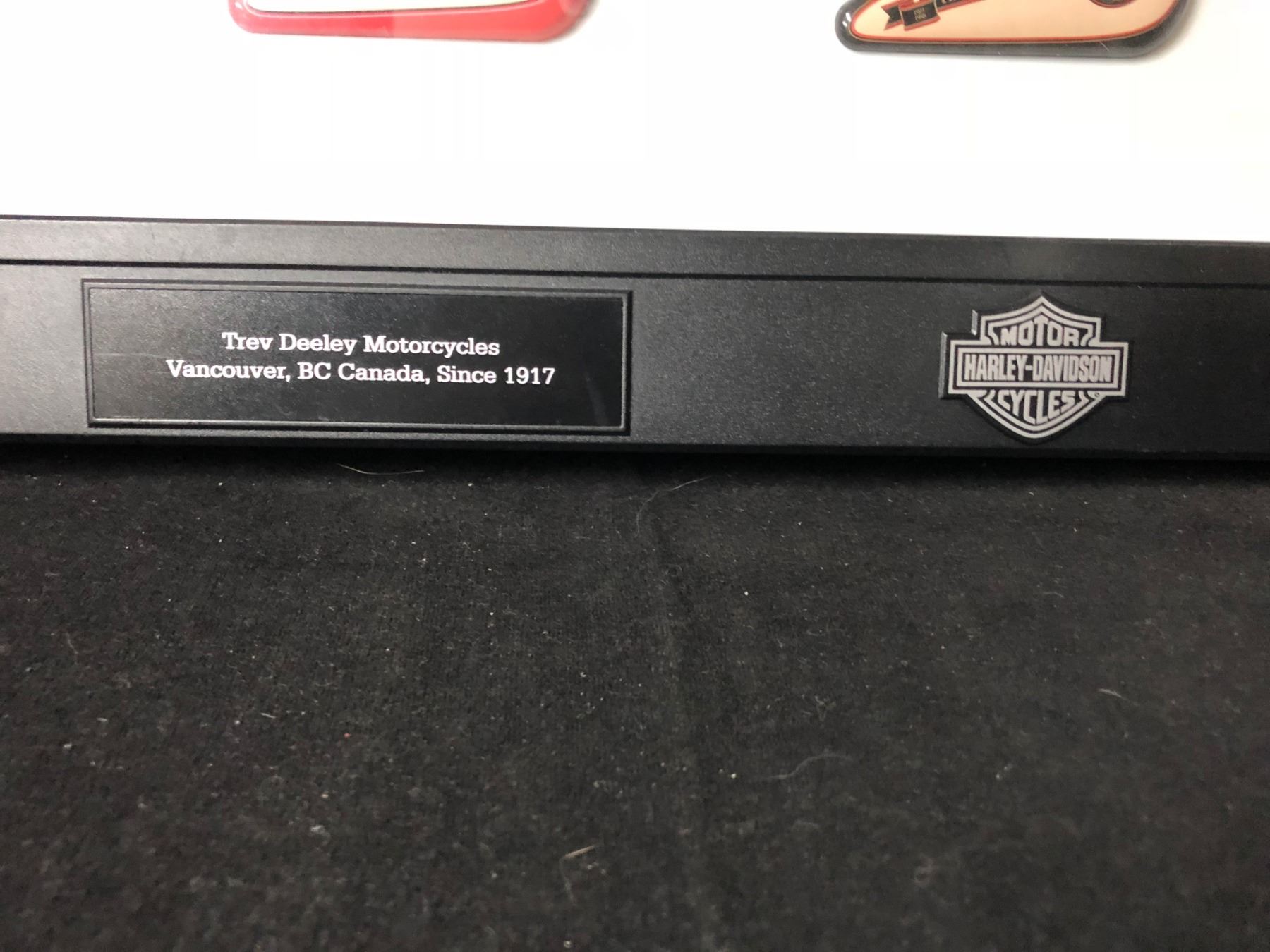 Harley Davidson Mini Gas Tank Set In Display Case Framed Trev Deeley 2014