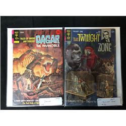 VINTAGE GOLD KEY COMIC BOOK LOT (DAGAR THE INVINCIBLE/ TWILIGHT ZONE)