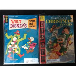 VINTAGE COMIC BOOK LOT (WALT DISNEY'S COMICS & STORIES/ BUGS BUNNY'S CHRISTMAS FUNNIES)