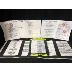 CONCERT SONG SET LISTS LOT (KATY PERRY/ BECK/ BLACK LABEL SOCIETY...)