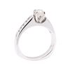 Image 4 : 0.80 ctw Diamond Wedding Ring with a Euro Shank - 14KT White Gold