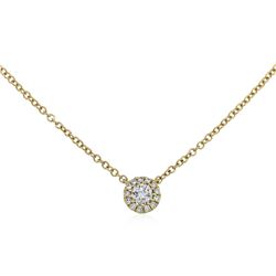 0.14 ctw Diamond Necklace - 14KT Yellow Gold