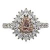 Image 1 : 0.27 ctw Fancy Pink Diamond Ring - 18KT Two-Tone Gold