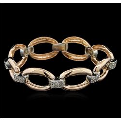 1.00 ctw Diamond Bracelet - 14KT Two-Tone Gold