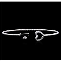 0.15 ctw Diamond Bracelet - 14KT White Gold