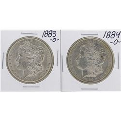 Lot of 1883-O to 1884-O $1 Morgan Silver Dollar Coins