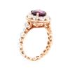 Image 4 : 3.01 ctw Rhodolite Garnet And Diamond Ring - 14KT Rose Gold