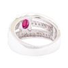 Image 3 : 1.50 ctw Ruby And Diamond Ring - 14KT White Gold