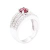 Image 4 : 1.50 ctw Ruby And Diamond Ring - 14KT White Gold