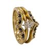 Image 4 : 0.66 ctw Diamond and Sapphire Ring - 14KT Yellow Gold
