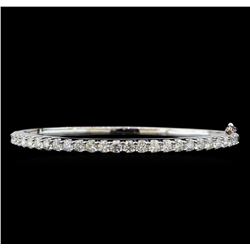 14KT White Gold 3.12 ctw Diamond Bangle Bracelet