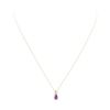 Image 2 : 0.61 ctw Amethyst and Diamond Pendant with Chain - 10KT Yellow Gold