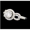 Image 1 : 1.17 ctw Diamond Ring - 14KT White Gold