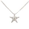 Image 2 : 0.40 ctw Diamond Star Shaped Pendant with Chain - 14KT White Gold