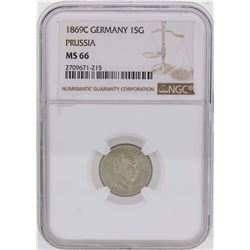 1869C Germany 1 Silber Groschen Prussia Coin NGC MS66