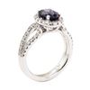 Image 4 : 2.41 ctw Lavender Spinel And Diamond Ring - 14KT White Gold