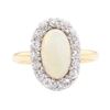 Image 2 : 2.10 ctw Opal And Diamond Ring - Platinum & 18KT Yellow Gold
