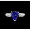 Image 2 : 2.82 ctw Tanzanite and Diamond Ring - 14KT White Gold