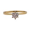 Image 2 : 0.40 ctw Heart Shaped Diamond Solitaire Ring - 14KT Yellow Gold