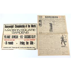 Boxing - Yolande Dawson Vs Cassius Clay (Muhammad Ali) at Madison Square Gardens on Friday 13th, 14 