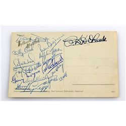 Northern Ireland Football Team 1958 World Cup - Swedish postcard signed by Derek Dougan, Wilbur Cush