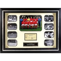 Football - 1966 World Cup Champions signed display, signed by 10 members including Gordon Banks, Geo