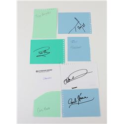 Motorsport autographs - Mick Doohan, Ron Haslam, Troy Bayliss & Carl Haas (4)..