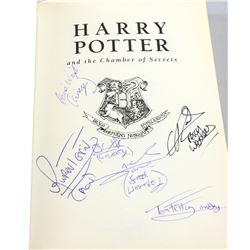 Harry Potter and the Chamber of Secrets - Paperback book, signed to inside page by cast including Ru