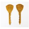 Image 1 : Warner Bros. 'Key to the Studio,' Two oversized keys, made of metal, designed with the famous 'WB' l