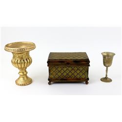 Anna and the King (1999) - Gilt planter, brass goblet and box from the movie starring Jodie Foster, 