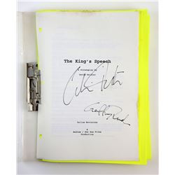 The King's Speech (2010) - Production used script (yellow revisions), signed by Colin Firth and Geof