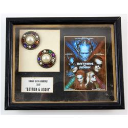 Batman & Robin (1997) - Screen used earrings from the movie starring Arnold Schwarzenegger, George C