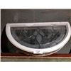 Image 1 : 1/2 Moon Leaded Glass Window