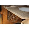 Image 2 : Wall Mounted Marble Vanity Drop-In Sink