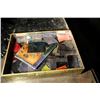 Image 2 : Cast Iron Foot & Tin Of Assorted Glass
