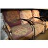 Image 2 : 3 Chrome Upholstered Arm Chairs
