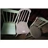 3 Painted Antique Chairs