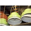 Image 1 : 5 Lime Green Light Fixtures