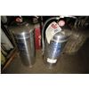 Image 1 : 2 Chrome Fire Extinguishers "Flag"
