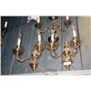 Image 1 : 2 Brass Colored Wall Scones