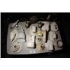 Image 1 : Tray Lot- Porcealin Light Fixtures