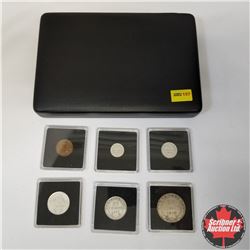 Newfoundland 6-Coin Set: 1¢(1942), 5¢(1945), 10¢ (1945), 20¢ (1912), 25¢ (1917), 50¢ (1918) in Quadr