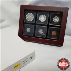 1963 Canada Silver PL Coins in Display Box, $1, 50¢, 25¢, 10¢, 5¢, 1¢