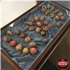 Image 1 : Wood Showcase with collection of "Pysanka" Eggs (34)