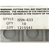Image 2 : (30) MANUFACTURER UNKNOWN ISSN-633 CARBIDE INSERTS