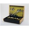 Image 1 : Mid-Century Modern Stainless Steel Flatware Set (74 pieces total)