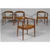 Image 1 : Hans J. Wegner Group of 4 “Round” or “The” chairs