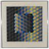 Image 1 : Victor Vasarely Untitled (brown and blue)