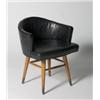 Image 1 : Edward Wormley Leather “Revolving Chair” (model no. 4876)